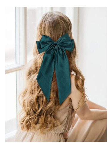 Para Laços De Cabelo Grandes De Cetim, Pacote Com 6 Laços