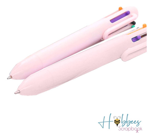 Bolígrafo 6 Colores Rosa Pluma Escribir Scrapbook Automatica