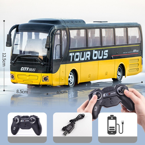 P Coche De Juguete Modelo Rc, Autobús Ligero Con Control