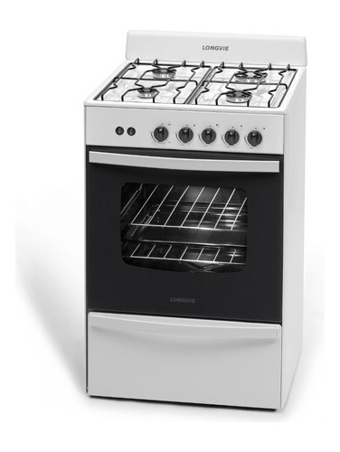 Cocina A Gas Longvie 12331b 56cm Blanca Cajón Parrilla