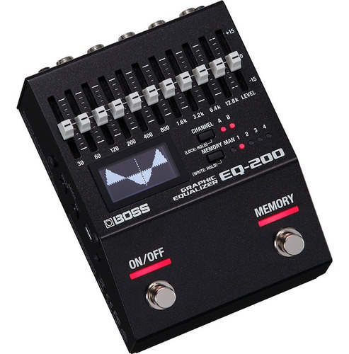 Ecualizador gráfico Pedal Boss Eq 200, color negro