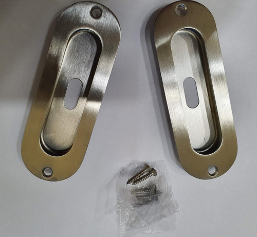 Imagen 4 de 6 de Set De 2 Cubetas Con Boca Acero Inoxidable 120x40mm Placard