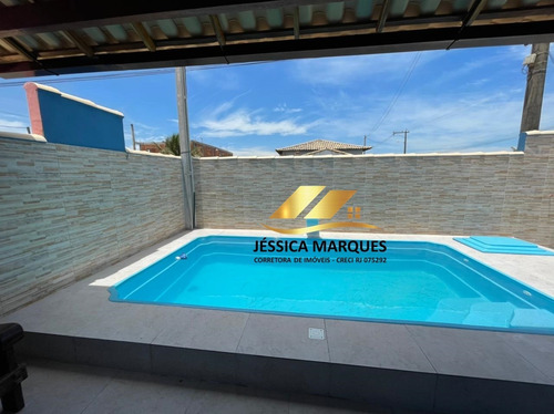 35-5 Casa 2 Quartos, Área Gourmet E Piscina Em Unamar - Cf