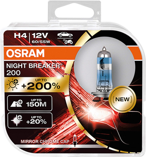 Bombillo H4 12v 60x55 Osram Night Breaker Kit Juego