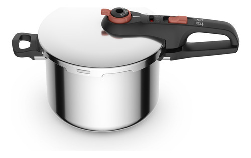 Olla De Presión 6l Secure Click, T-fal P2580705 Plateado
