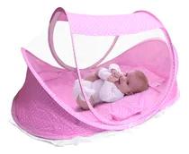 Comprar Cuna Moisés Plegable Portátil Mosquitero Bebe Colchon Niños Color Rosa