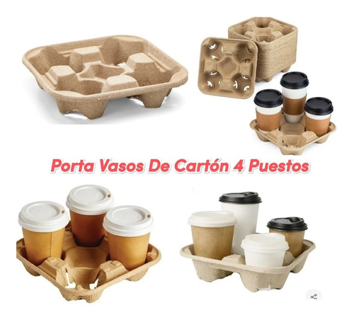 Porta Posa Vasos De Carton Cafe (12 Unidad) 