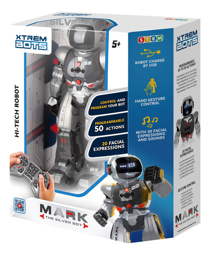 Xtrem Bots Robot Radio Control 28cm Hi Tech Mark