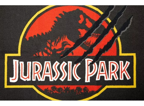 Alfombra Para Interiores Jurassic Park Impreso 131 X 91 Cm