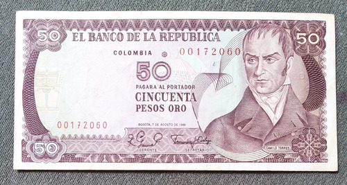 Billetes De 50 Pesos Reposicion 1980 Estado 8, # 2060