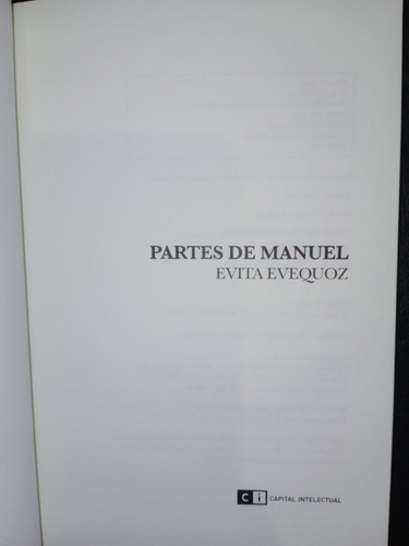 Libro Partes De Manuel Evita Evequoz