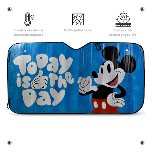 Parasol Protector Sol Minnie Mikey Mouse Camioneta 140x70cm
