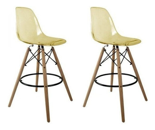 Kit Com 2 Banquetas Altas Dsw-m Eames