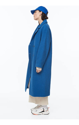 Tapado Largo Abrigo De Doble Botonadura H&m Talle L