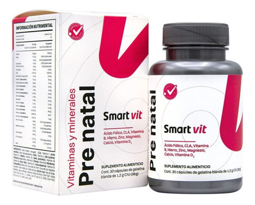 Prenatal Vitaminas Y Minerales Smart Vit 30cap 1.2gr Anahuac