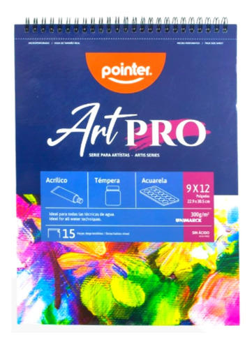 Block De Dibujo Art Pro 9x12 15 Hojas Pointer