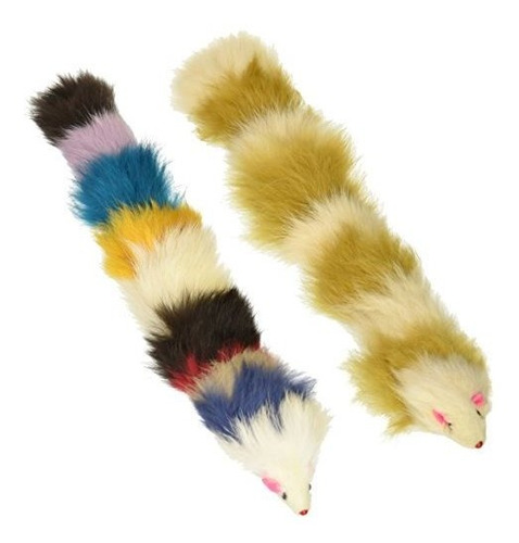 Juguete Peluche Fur Weasel Para Mascotas, Set De 2