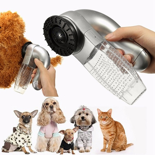 Escova Eletrica Tira Pelos Com Massageador Cachorro Portatil