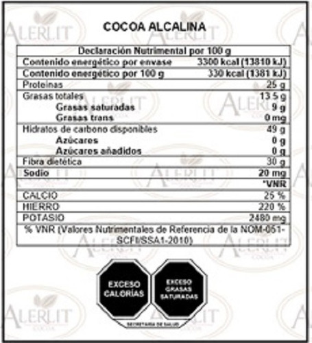 Cocoa Alcalina 1kg Directo De Fabrica