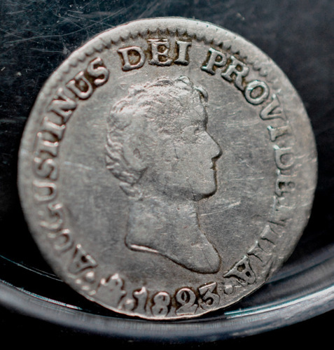 Moneda 1/2 Real Agustín De Iturbide Plata Original 1823 J Mo