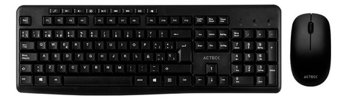Kit De Teclado Y Mouse Acteck Mk450, Inalámbrico, Usb, Negro