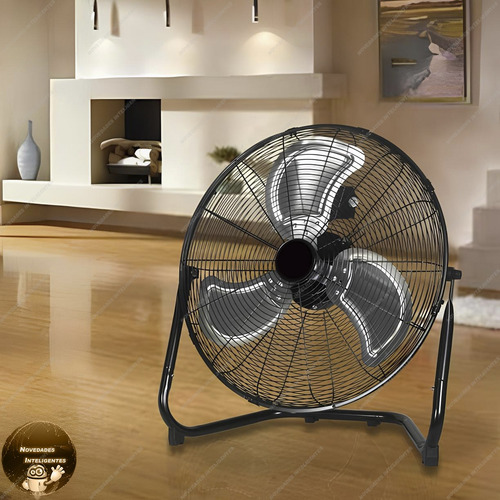 Ventilador De Pie 3 Velocidades 20 Todo Metálico Resistente 58 Cm 50/60 Hz. Negro Plata Metalicas 3