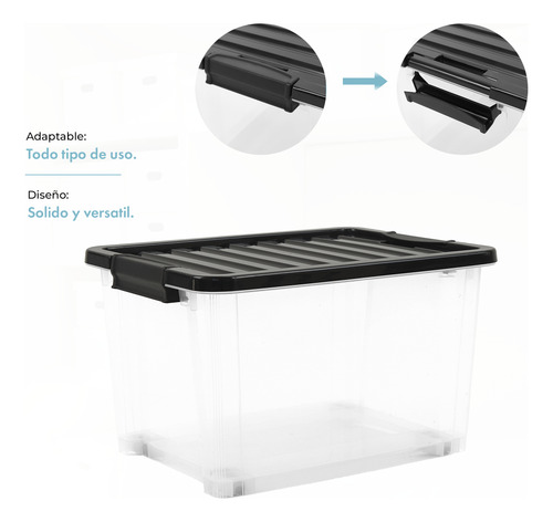 Combo 6 Organizadores De Plástico Life Box 95lts Gardenlife