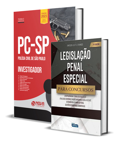 Combo Pc Sp Investigador + Legislação Penal Especial, De Professores Especializados. Editora Nova Concursos, Capa Mole, Edição Oficial Em Português, 2023