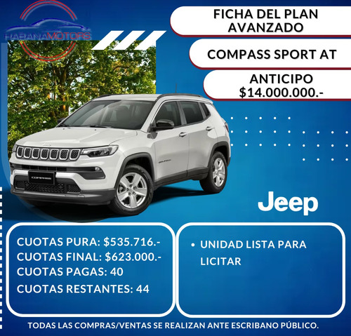 Jeep Compass At Plan De Ahorros Precio Unico/descuento Real