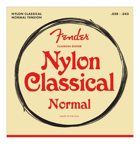 Cuerdas Para Guitarra Fender 100 Classical De Nylon 28-43