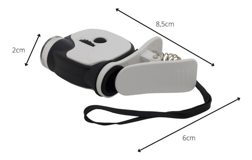 Imagem 3 de 5 de Mini Microscópio Lupa Conta-fio 55x Luz Uv Com Clip Para Cel