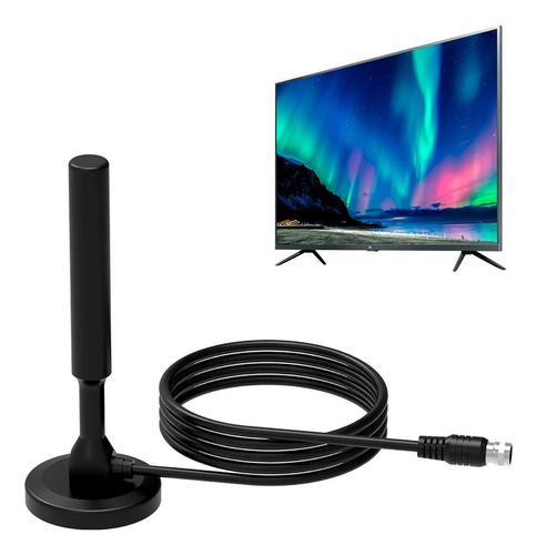 Antena Tv Interior Magnetica 2 Mts  Hd Digital Canales