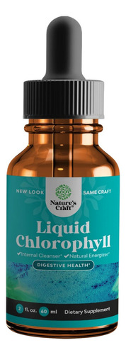 Natures Craft Liquid Chlorophyll Clorofila Líquida 60 Ml Sabor Natural