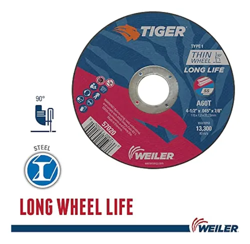 Weiler 56094 Surtido De Ruedas De Corte De 4-1/2 Pulgadas,