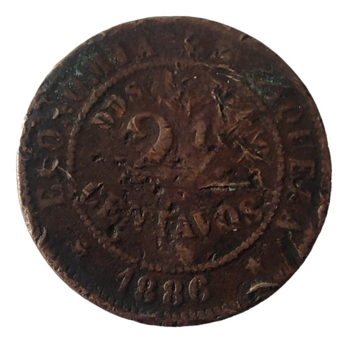 Moneda Chile 2 1/2 Centavos 1896 (x1740