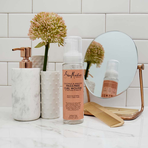 Pacote De Cabelo Sheamoisture Curly: Mousse Sem Frizz 220ml,