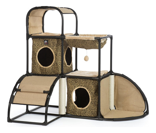 Prevue Pet Products Catville Townhome  Impresion De Leopard