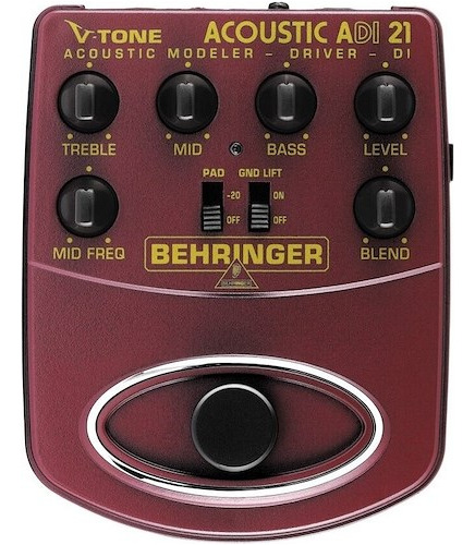 Pedal Preamplificador Acústico Behringer Adi21 V-tone