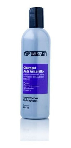 Shampoo Biferdil Anti-amarillo Corrige Los Tonos 295ml