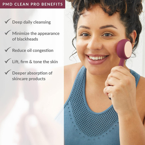 Cepillo Facial Electrico Pmd Clean Pro Color Berry