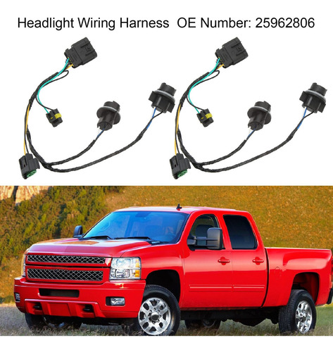 Juego De 2 Arneses De Cableado Para Faros Delanteros, Izquie