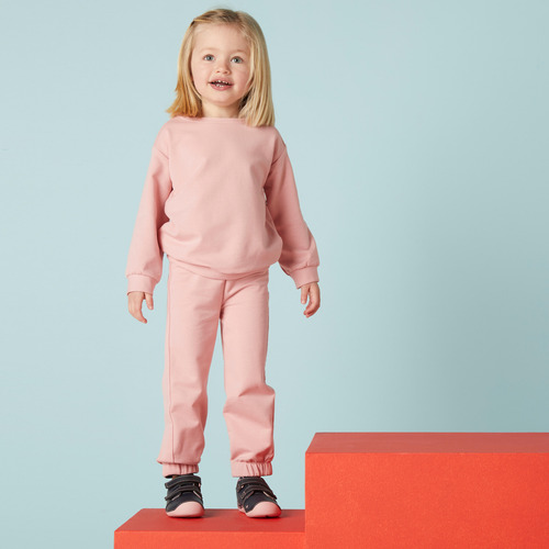 Conjunto Deportivo Bebé 100 Gimnasia Rosa Pastel Domyos