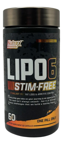 Nutrex Lipo 6 Black Stim Free Ultra Concentrado 60 Cápsulas Sabor Sin Sabor