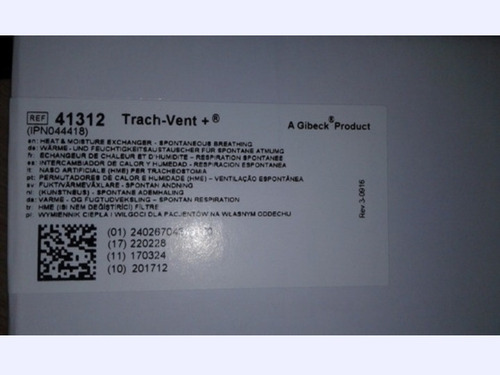 Imagen 2 de 3 de Filtro Trach Vent Para Traqueotomía Caja X 50