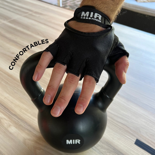 Guantes Gimnasio Gym Mujer Hombre Mir Pesas Fucsia Lisa S