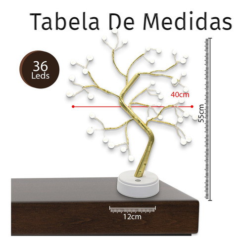 Imagem 6 de 7 de Linha Lumiere - Luminaria Arvore Marrocos 36leds Dc41