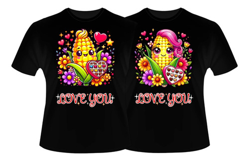 Playeras Dúo Elote Pareja Amor Amistad San Valentín