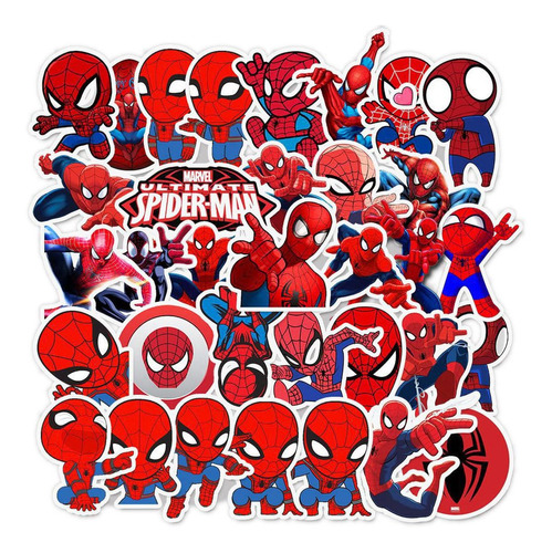 Stickers Pegatinas Spiderman 35 Unidades Impermeable | MercadoLibre