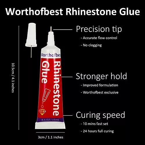  Rhinestones for Crafts with Glue Clear, Bedazzler kit with  Rhinestones Flatback Crystal Gems Bling All-Purpose Adhesive, Rinestone  Applicator for Tumbler Clothes Shoes Plastic Glass Metal Nails, Ombre