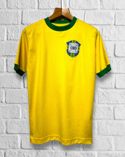 Camiseta Retro Pele Seleccion Brasil  1970